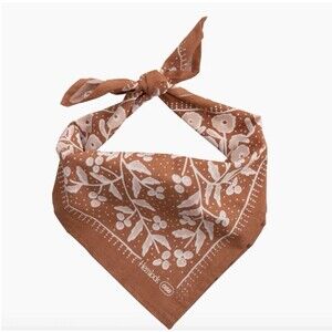 Hemlock Terra Bandana 058 Brown Pink Floral 22x22” 100% Cotton Soft